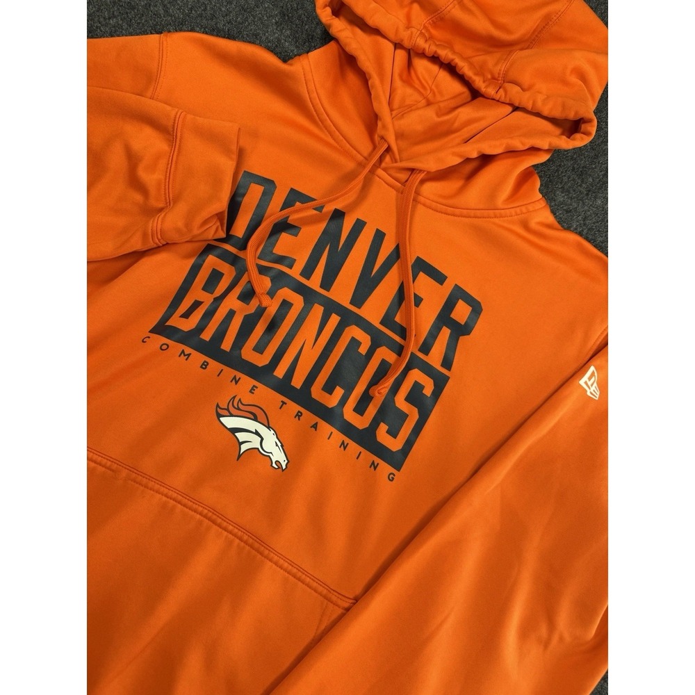 Denver Broncos Combine Training Hoodie Orange NFL Team Apparel XL